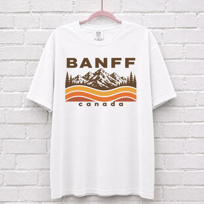 Banff Canada Sunset Wave T-Shirt