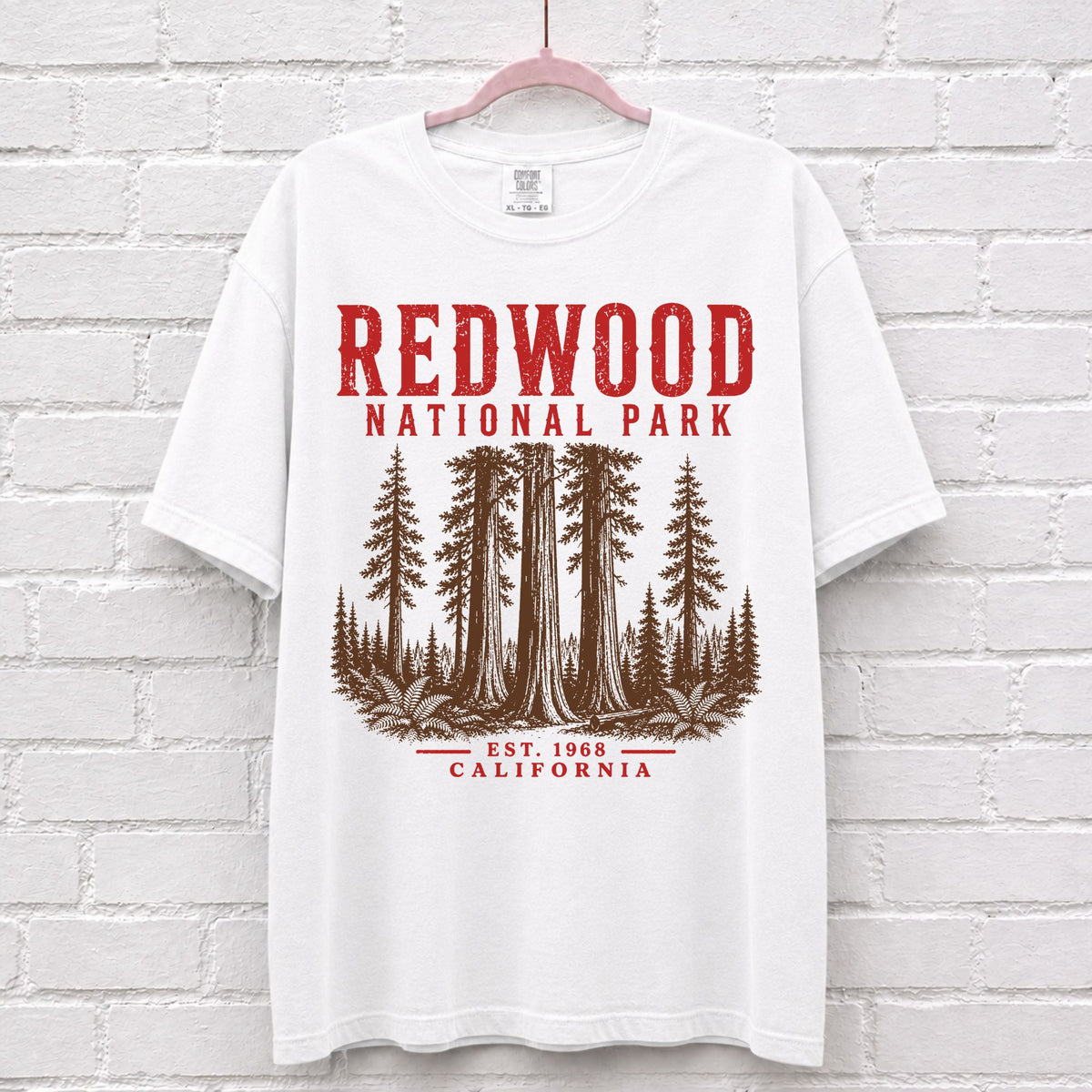 Retro Redwood National Park California T-Shirt