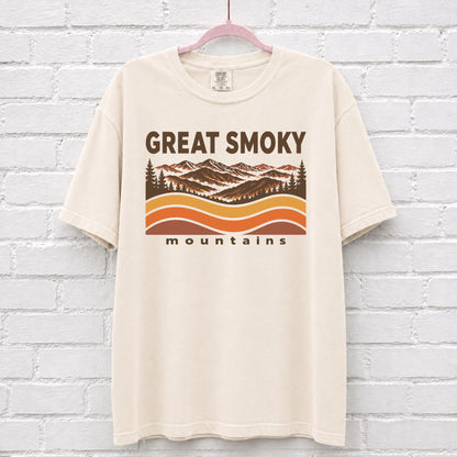 Great Smoky Mountains Sunset Wave T-Shirt – alternate product view