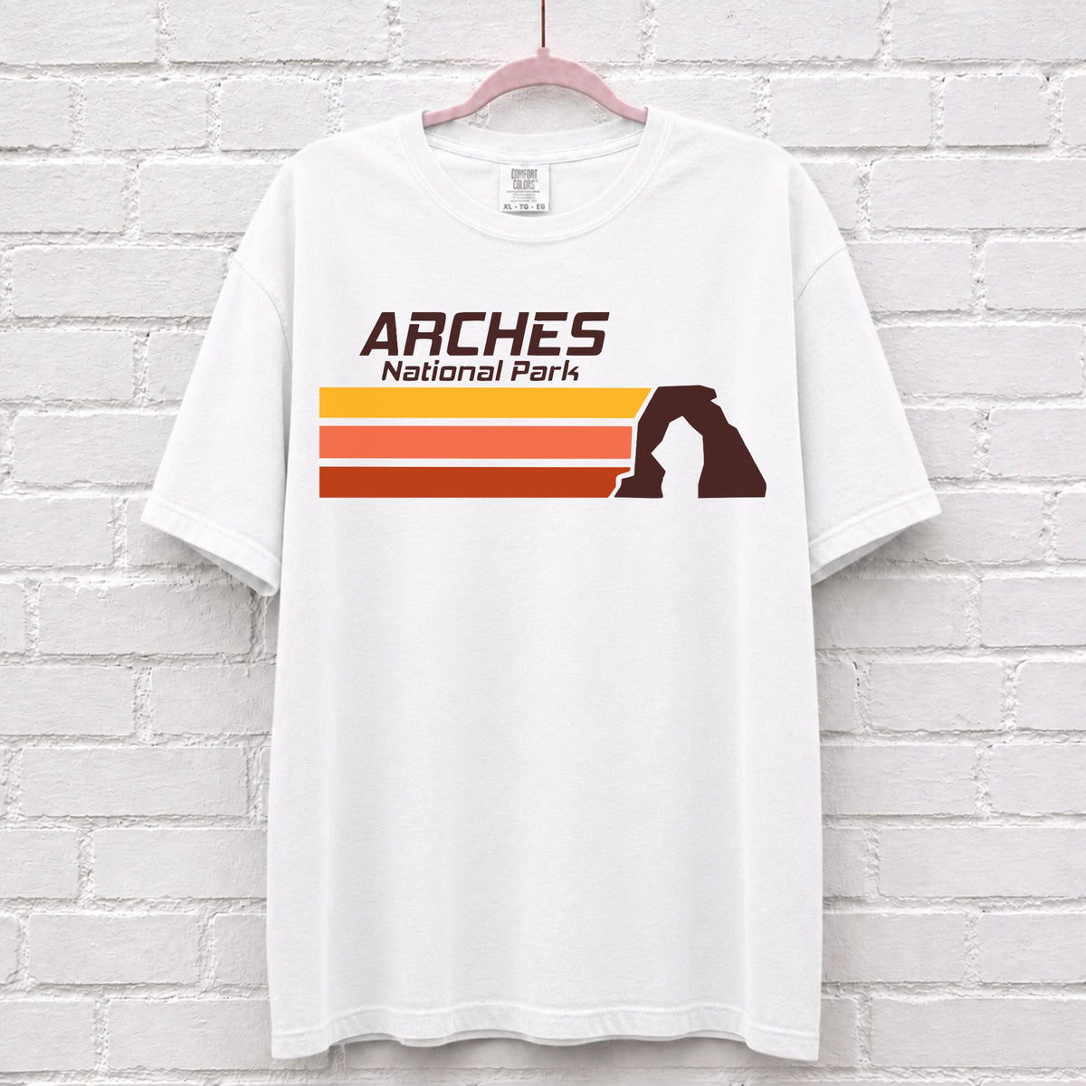 Retro Arches National Park Wave Graphic T-Shirt