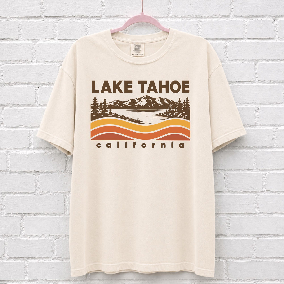 Lake Tahoe California Sunset Wave T-Shirt – alternate product view