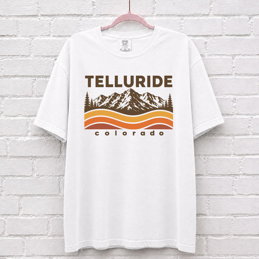Telluride Colorado Sunset Wave T-Shirt