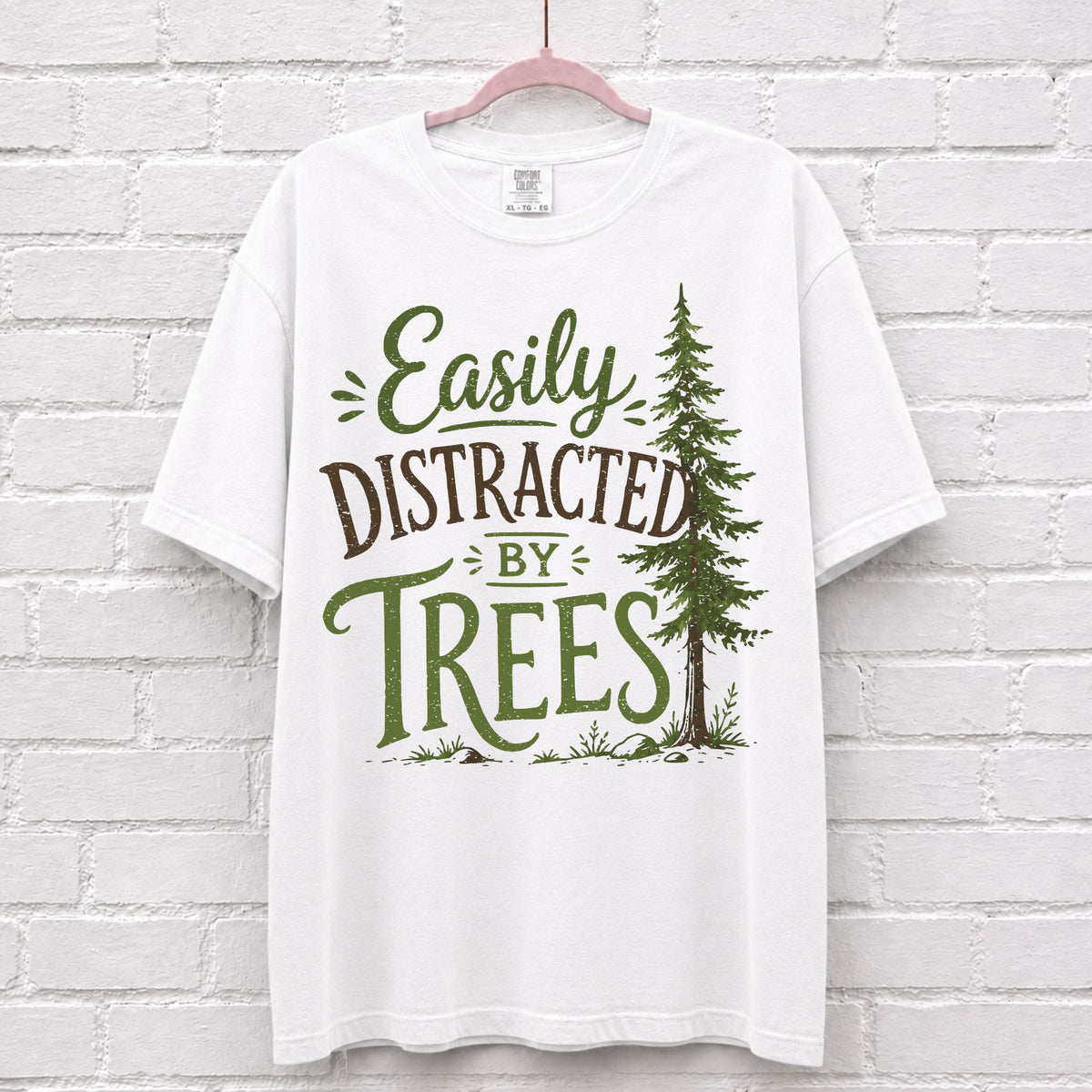 Easily Distracted By Trees Graphic T-Shirt
