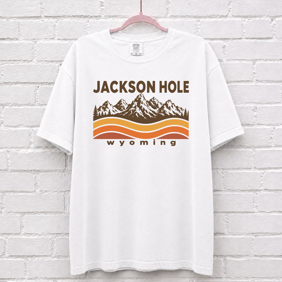 Jackson Hole Wyoming Sunset Wave T-Shirt