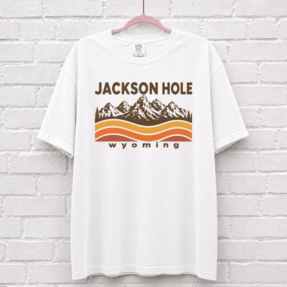 Jackson Hole Wyoming Sunset Wave T-Shirt