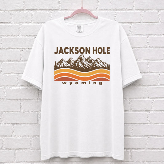 Jackson Hole Wyoming Sunset Wave T-Shirt