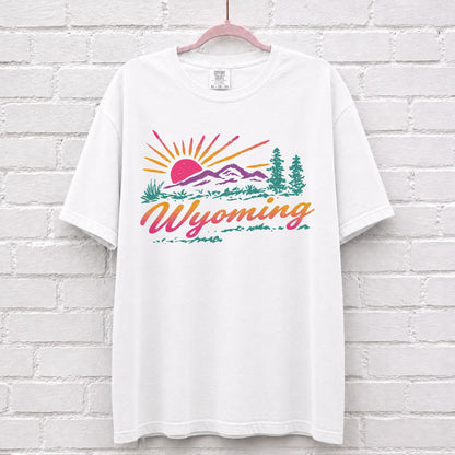 Vintage Wyoming Sunset T-Shirt – alternate product view
