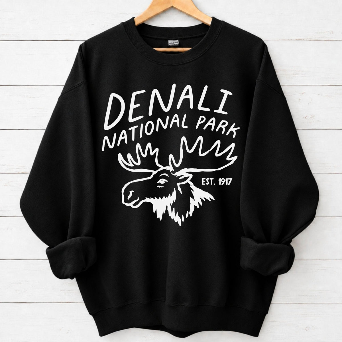 Denali National Park Moose Graphic Sweatshirt