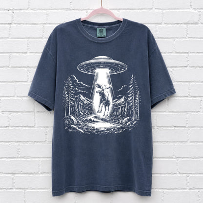 Alien UFO Moose T-Shirt – alternate product view