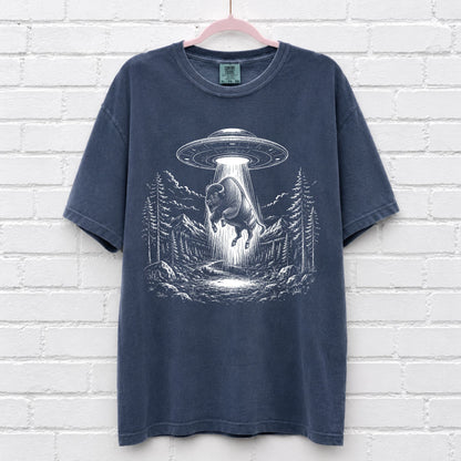 Alien UFO Bison T-Shirt – alternate product view