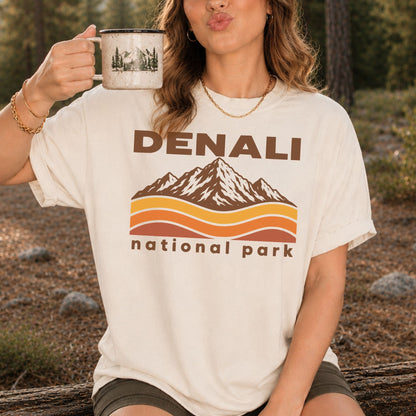 Denali National Park Sunset Wave T-Shirt