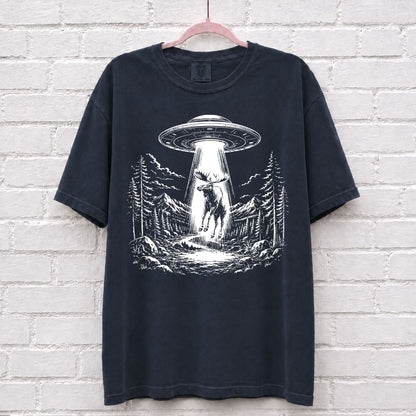 Alien UFO Moose T-Shirt – alternate product view