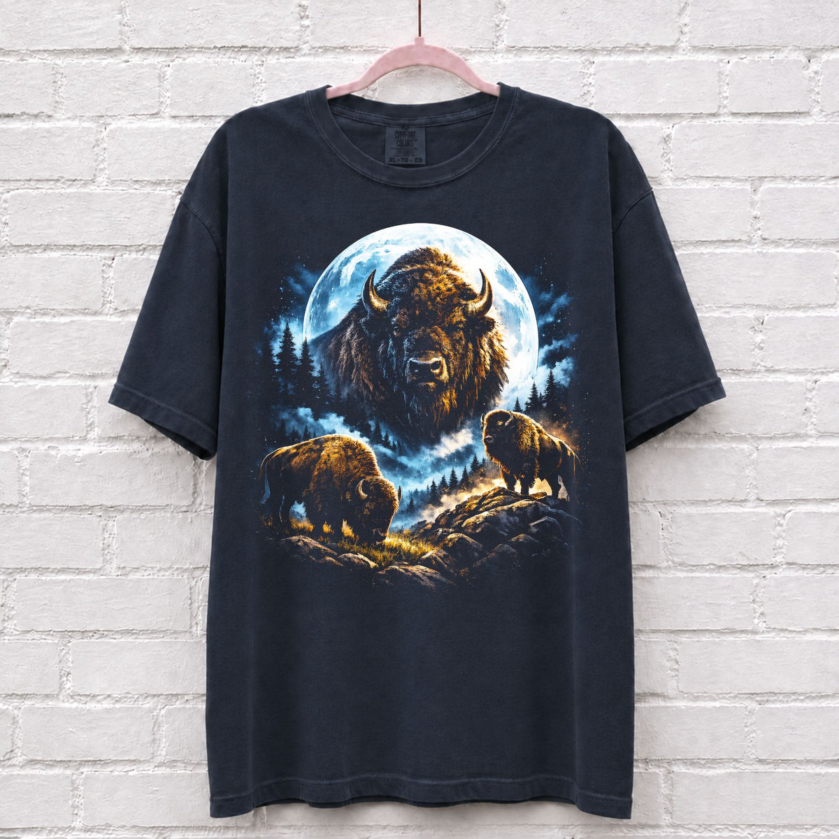Bison Moon Vintage 90s T-Shirt – alternate product view
