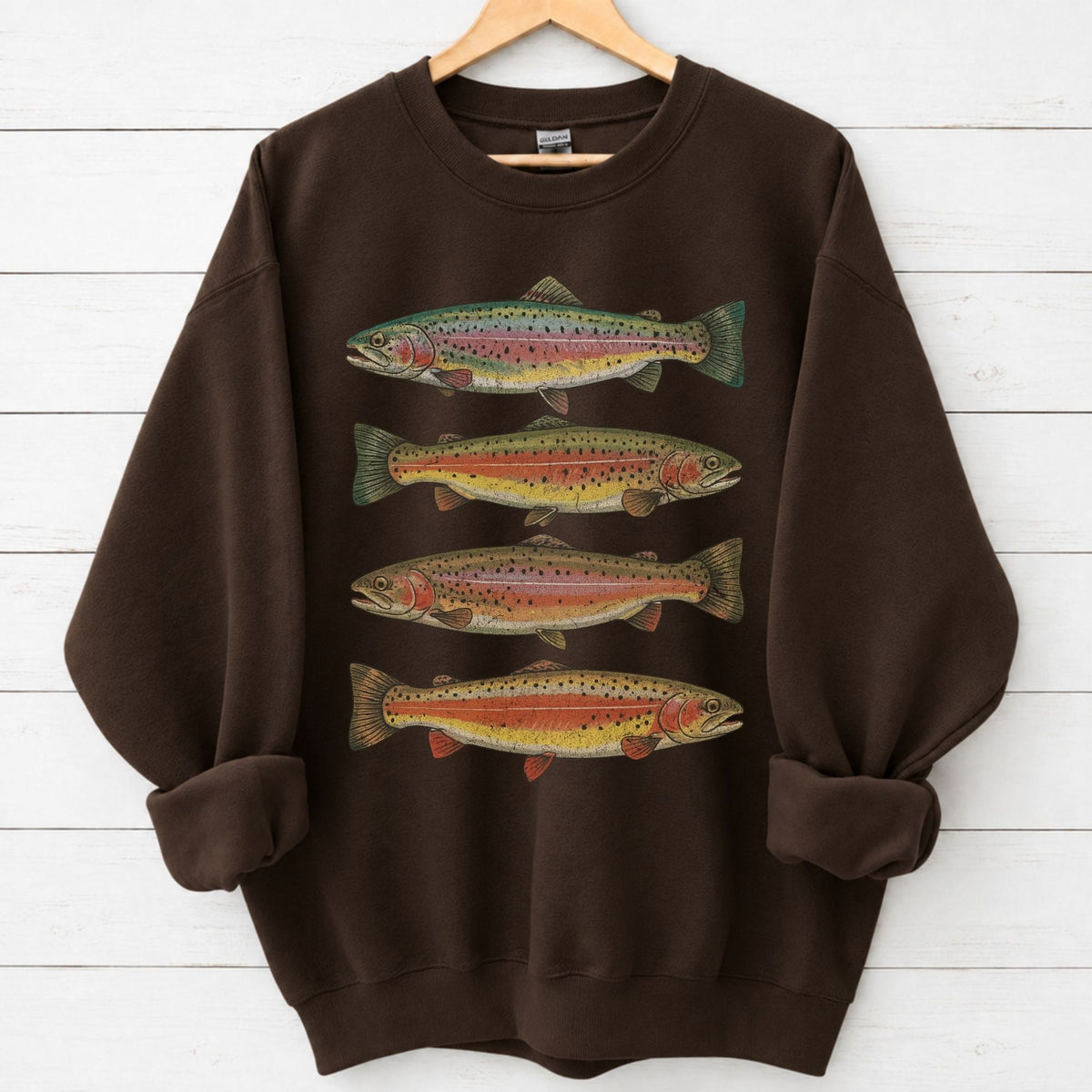 Vintage Rainbow Trout Sweatshirt – alternate product view