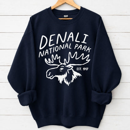 Denali National Park Moose Graphic Sweatshirt
