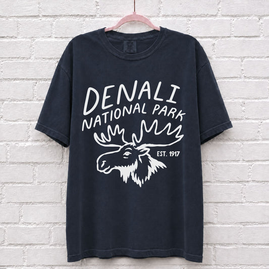 Denali National Park Moose Graphic T-Shirt