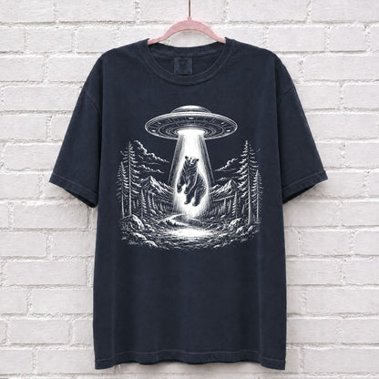 Alien UFO Bear T-Shirt – alternate product view