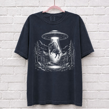 Alien UFO Bison T-Shirt – alternate product view