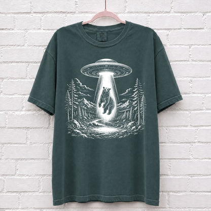 Alien UFO Bear T-Shirt – alternate product view