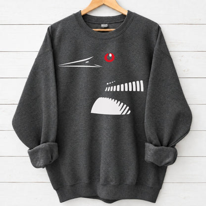 Subtle Loon Graphic Sweatshirt in Dark Heather