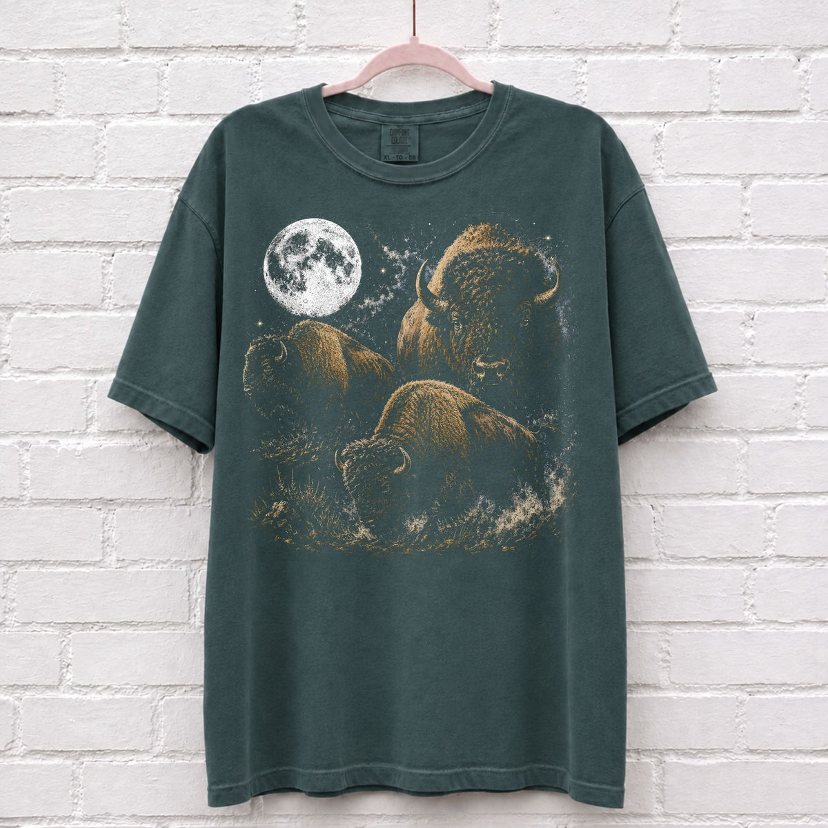 Bison Moonlight Vintage 90s T-Shirt – alternate product view