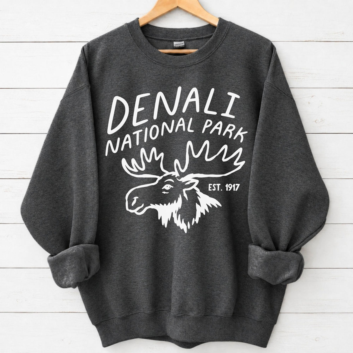 Denali National Park Moose Graphic Sweatshirt