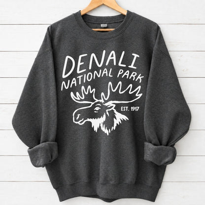 Denali National Park Moose Graphic Sweatshirt