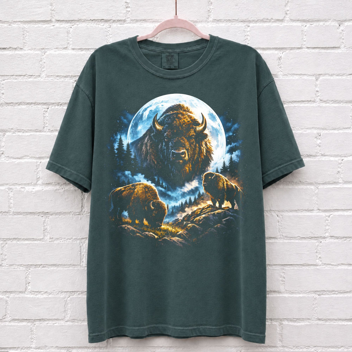 Bison Moon Vintage 90s T-Shirt – alternate product view
