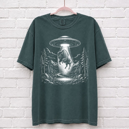 Alien UFO Bison T-Shirt – alternate product view