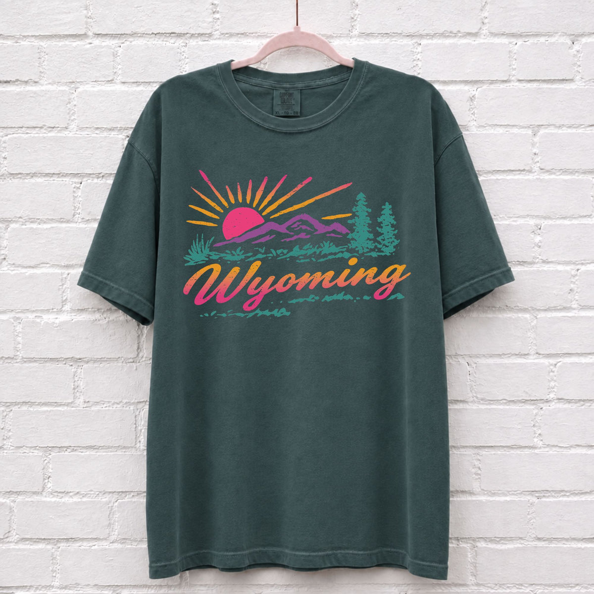 Vintage Wyoming Sunset T-Shirt – alternate product view