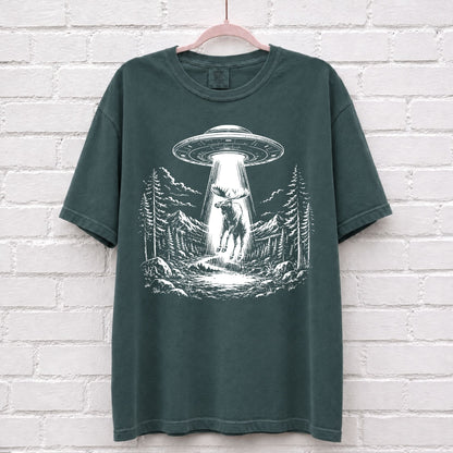 Alien UFO Moose T-Shirt