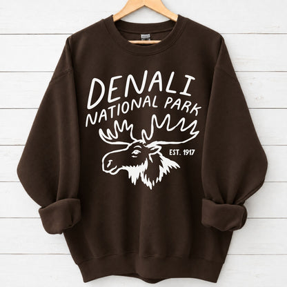 Denali National Park Moose Graphic Sweatshirt