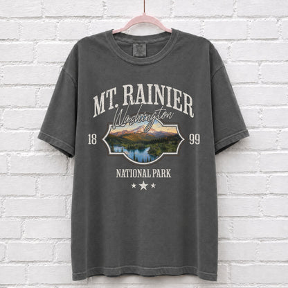 Mount Rainier National Park Washington T-Shirt in Pepper