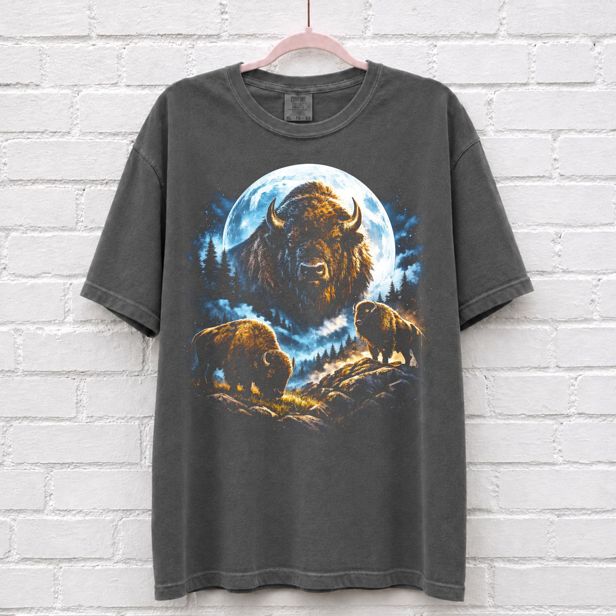 Bison Moon Vintage 90s T-Shirt – alternate product view