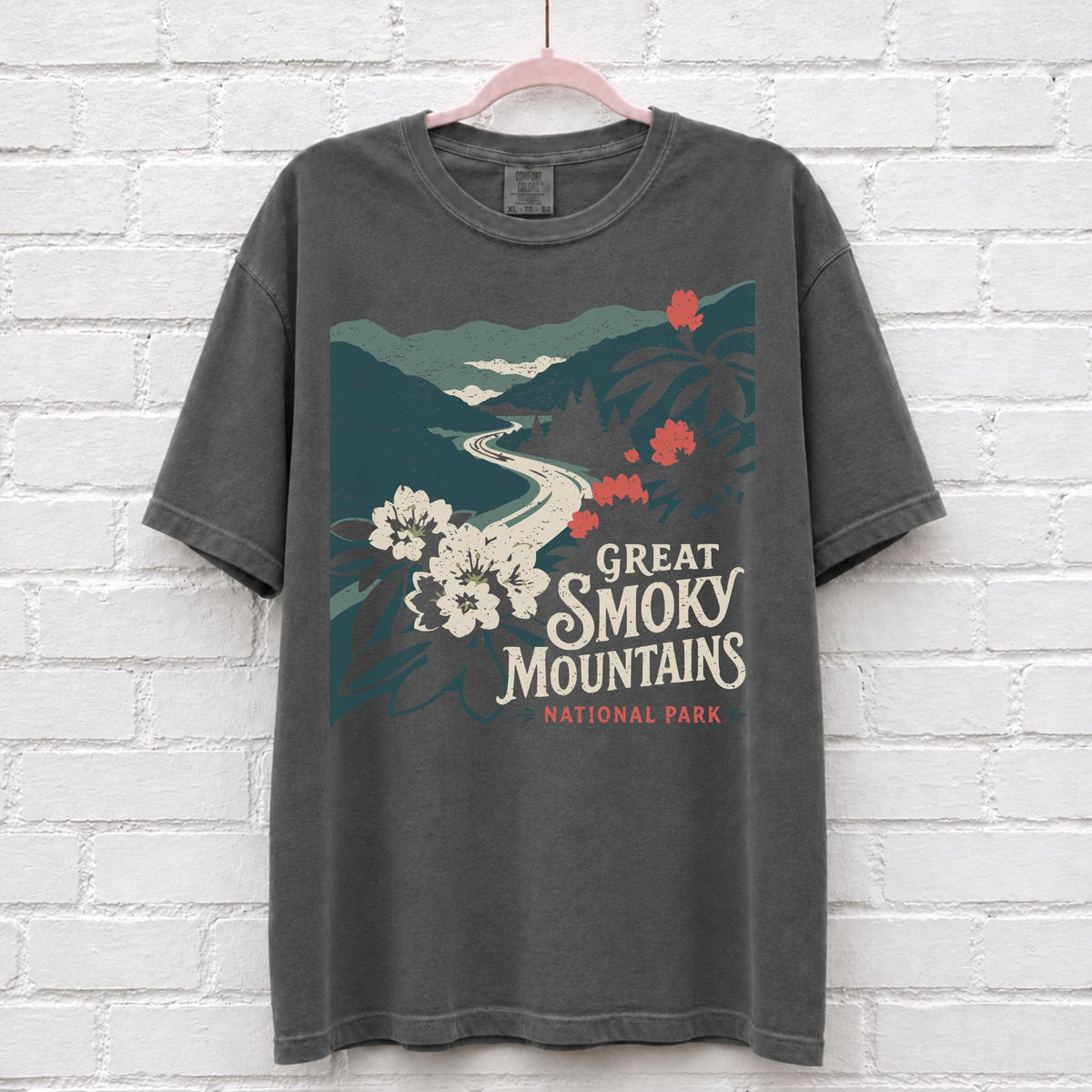 Floral Great Smoky Mountains T-Shirt – alternate product view