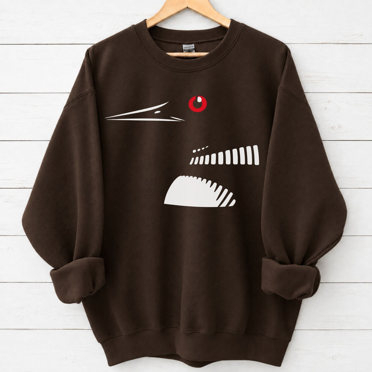 Subtle Loon Graphic Sweatshirt in Dark Chocolate