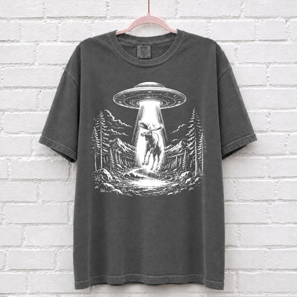 Alien UFO Moose T-Shirt – alternate product view