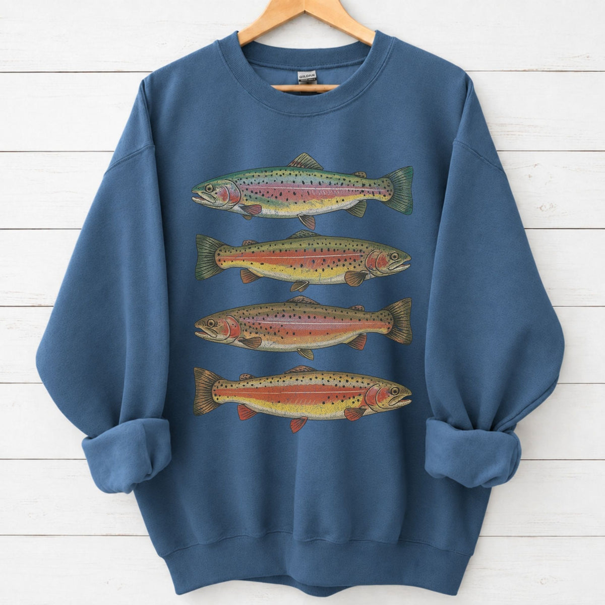 Vintage Rainbow Trout Sweatshirt – alternate product view
