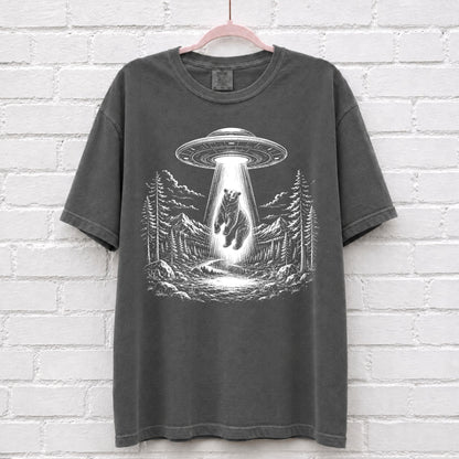 Alien UFO Bear T-Shirt – alternate product view