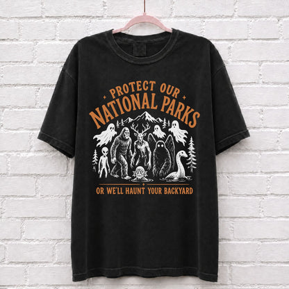Protect Our National Parks Cryptid T-Shirt in Black