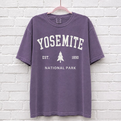Vintage Yosemite National Park Est 1890 T-Shirt in Grape