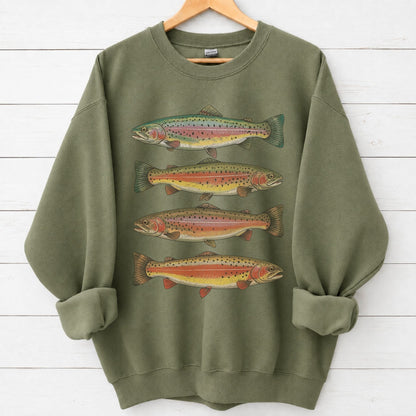 Vintage Rainbow Trout Sweatshirt – alternate product view