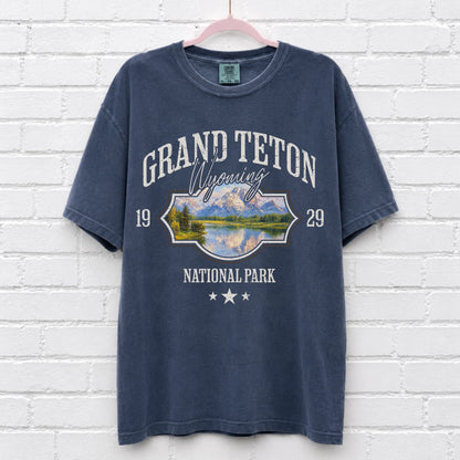 Grand Teton Wyoming Landscape Graphic T-Shirt