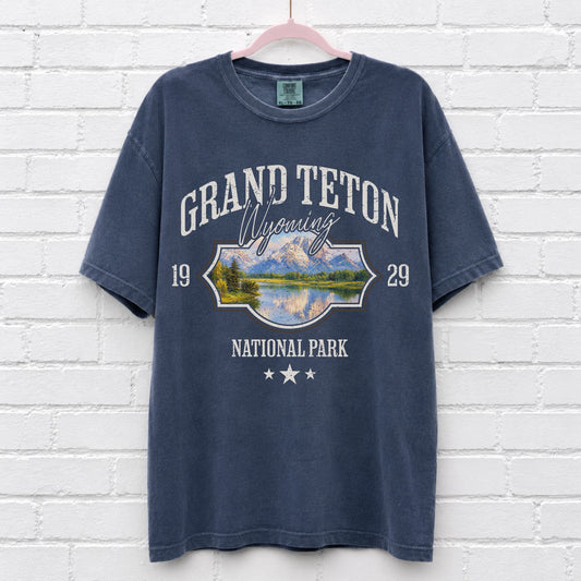Grand Teton Wyoming Landscape Graphic T-Shirt