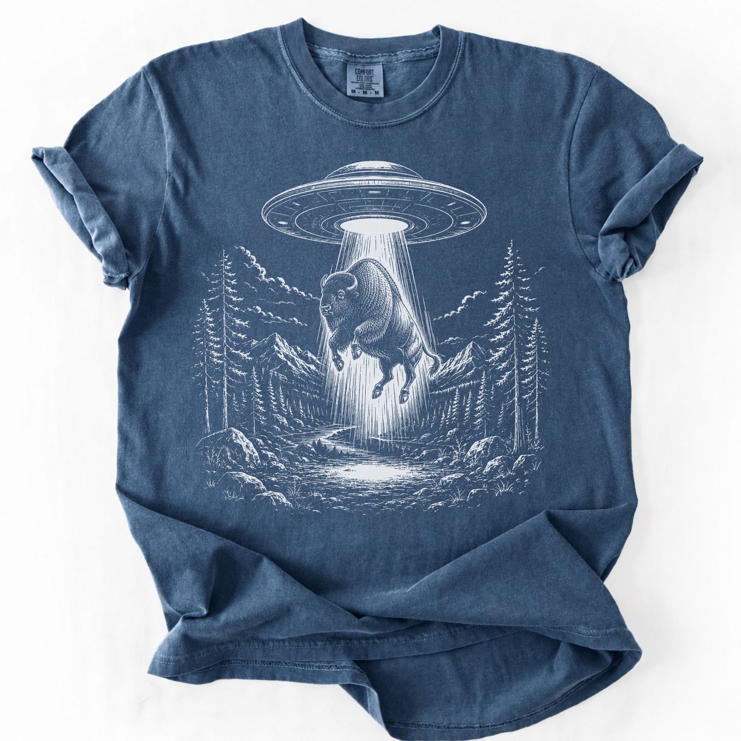 Alien UFO Bison T-Shirt