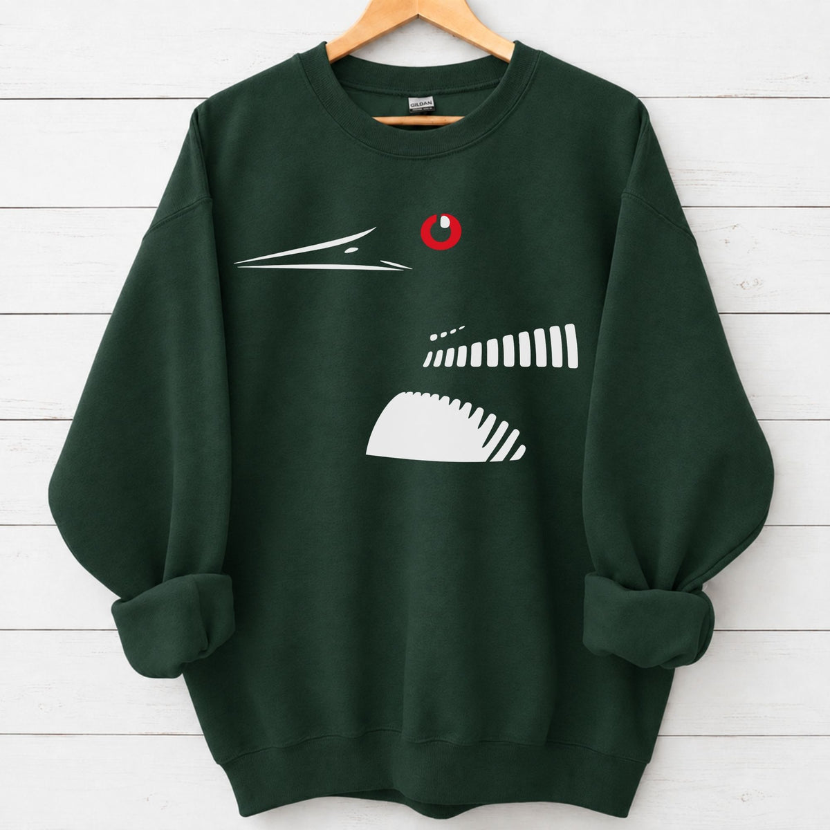 Subtle Loon Graphic Sweatshirt in Forest Green