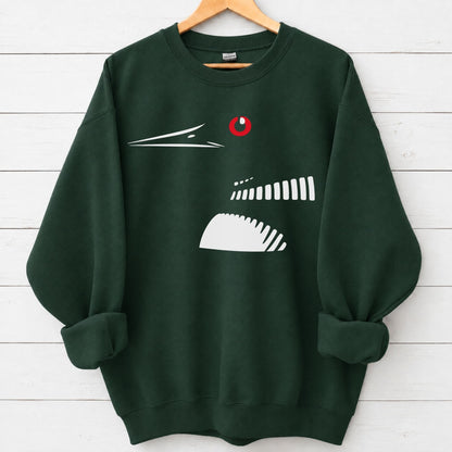 Subtle Loon Graphic Sweatshirt in Forest Green