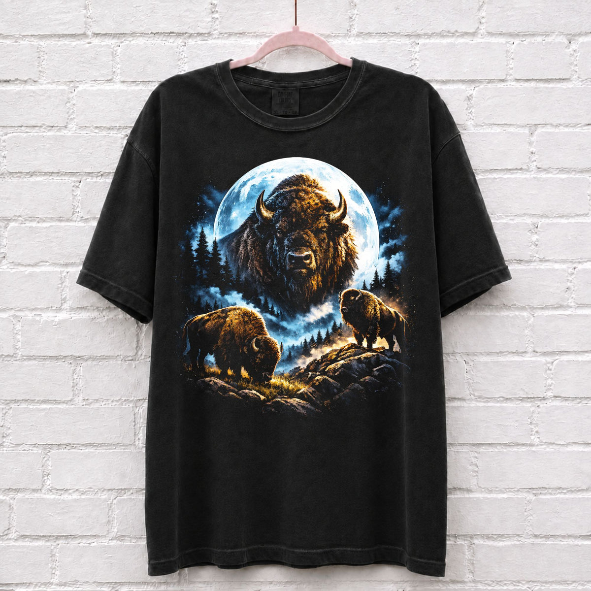Bison Moon Vintage 90s T-Shirt – alternate product view