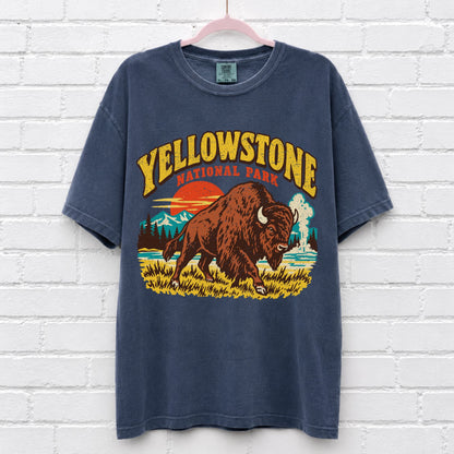 Vintage Yellowstone National Park Bison T-Shirt