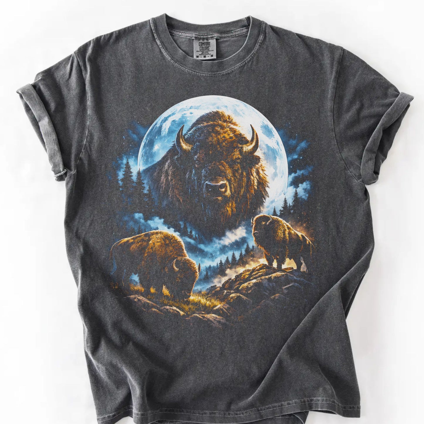 Bison Moon Vintage 90s T-Shirt